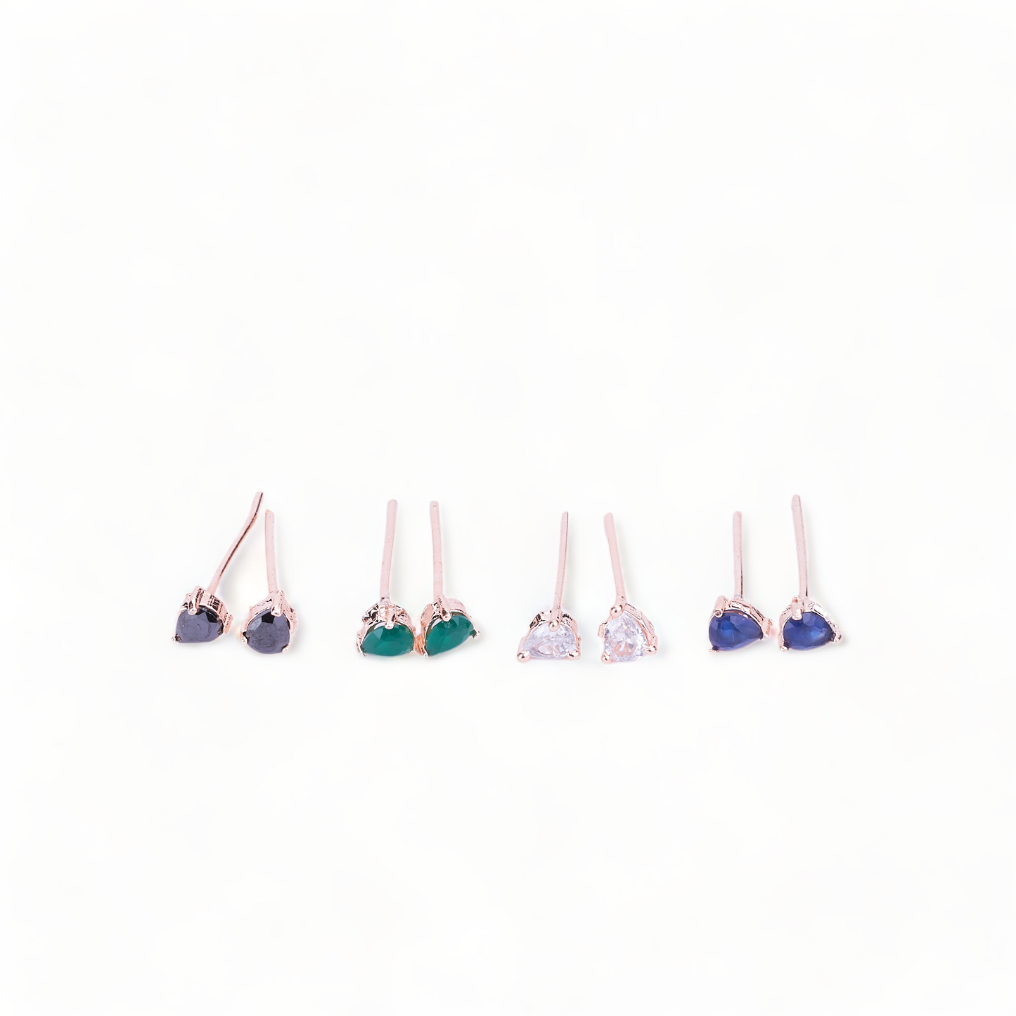 Opal Touch - Rose Gold Plated 5 Color Changeable Earrings - Earrings
