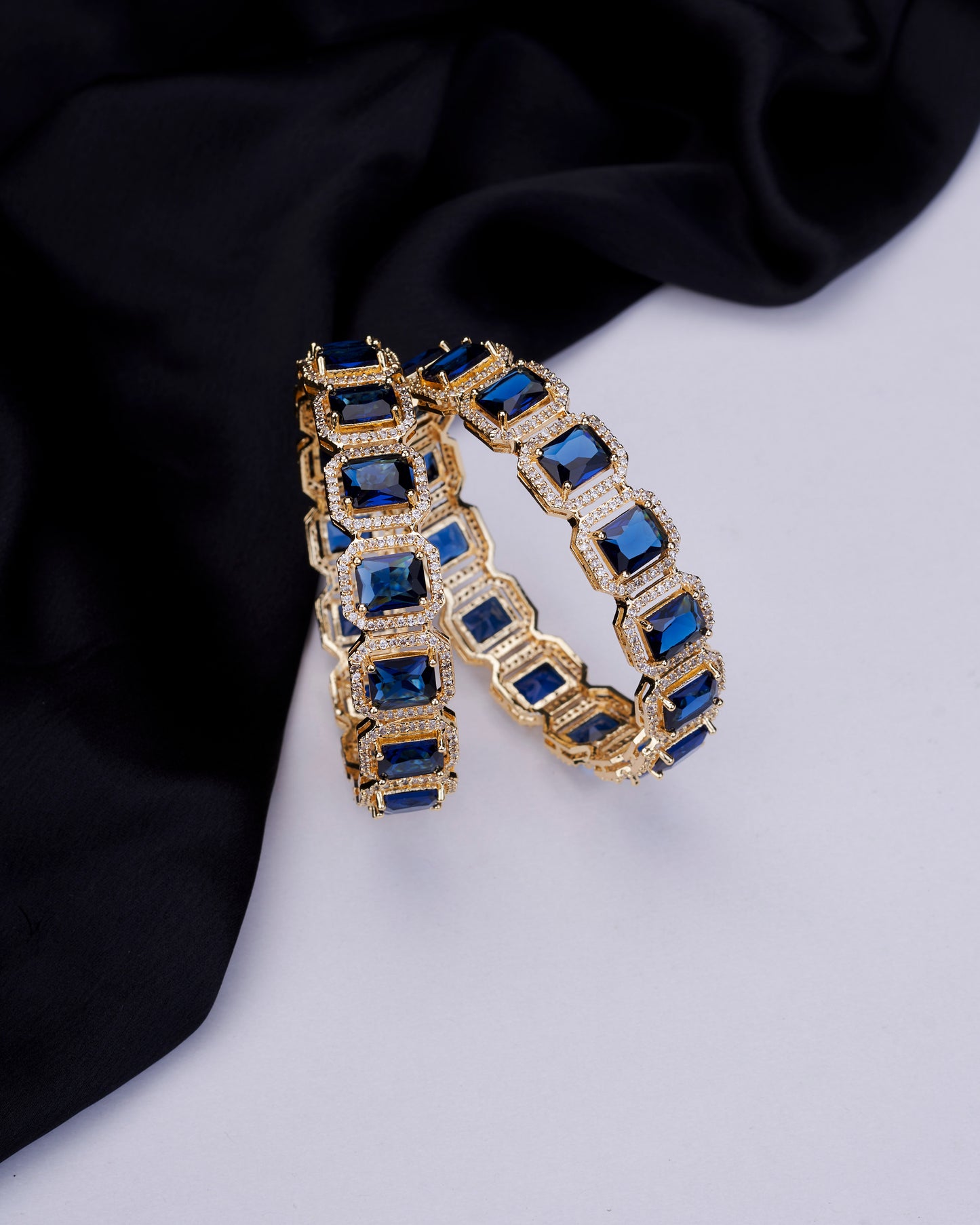 Opal Touch - Divine Rectangle AD Bangles (Pack of 2) - Bangles