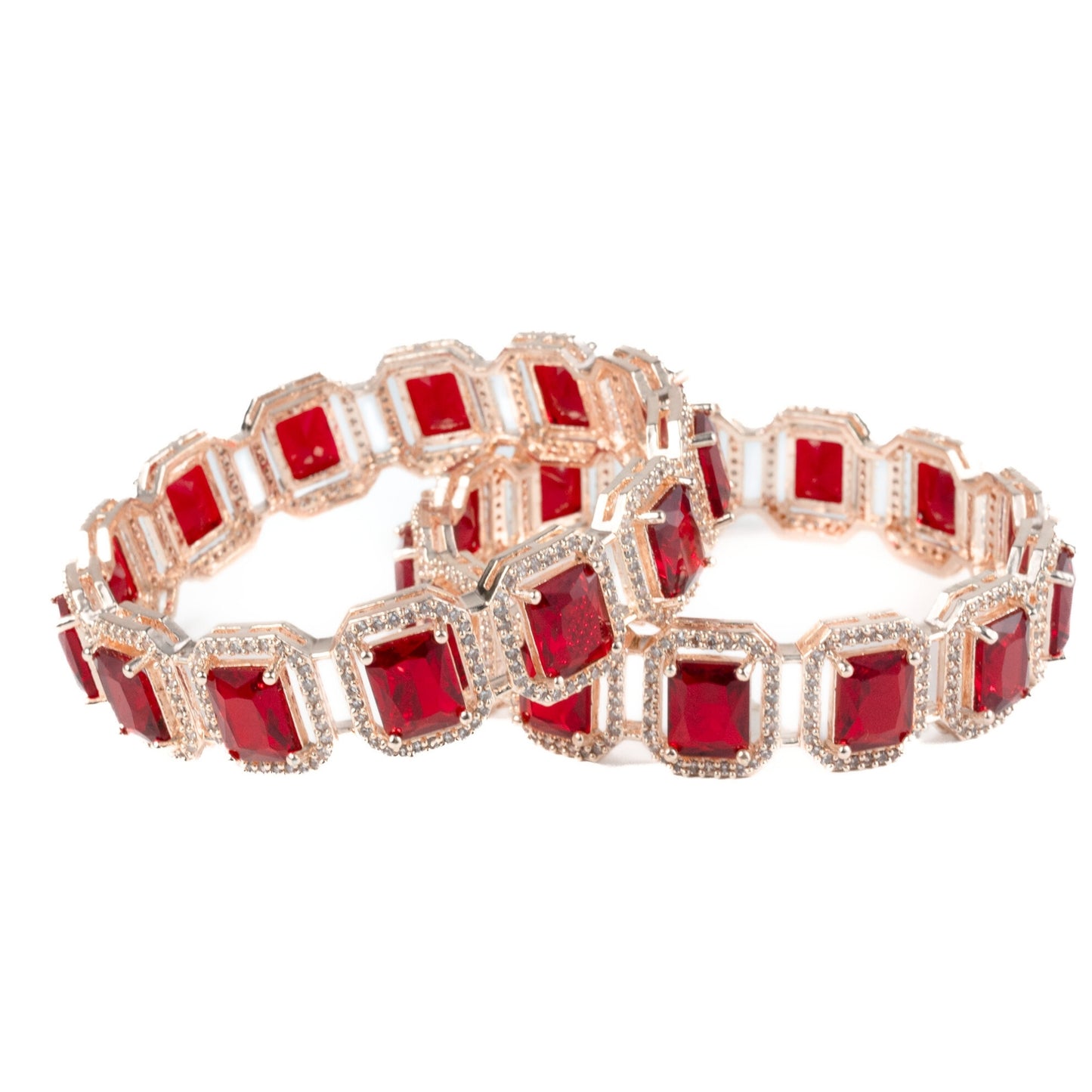 Divine Rectangle AD Bangles (Pack of 2)