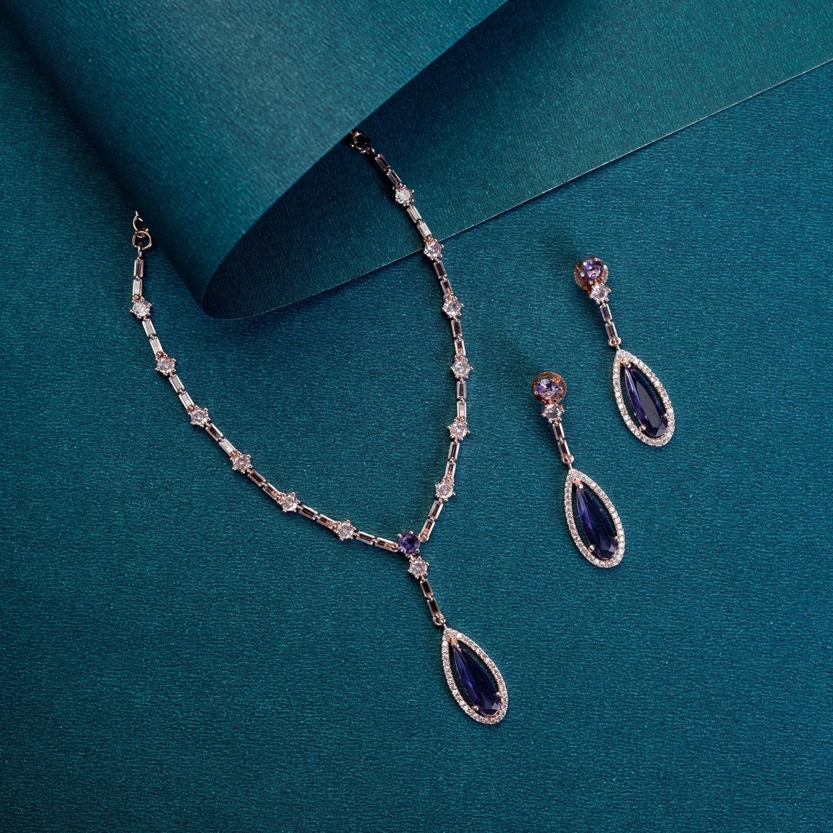 Celestial Rose Gold Necklace - Opal Touch