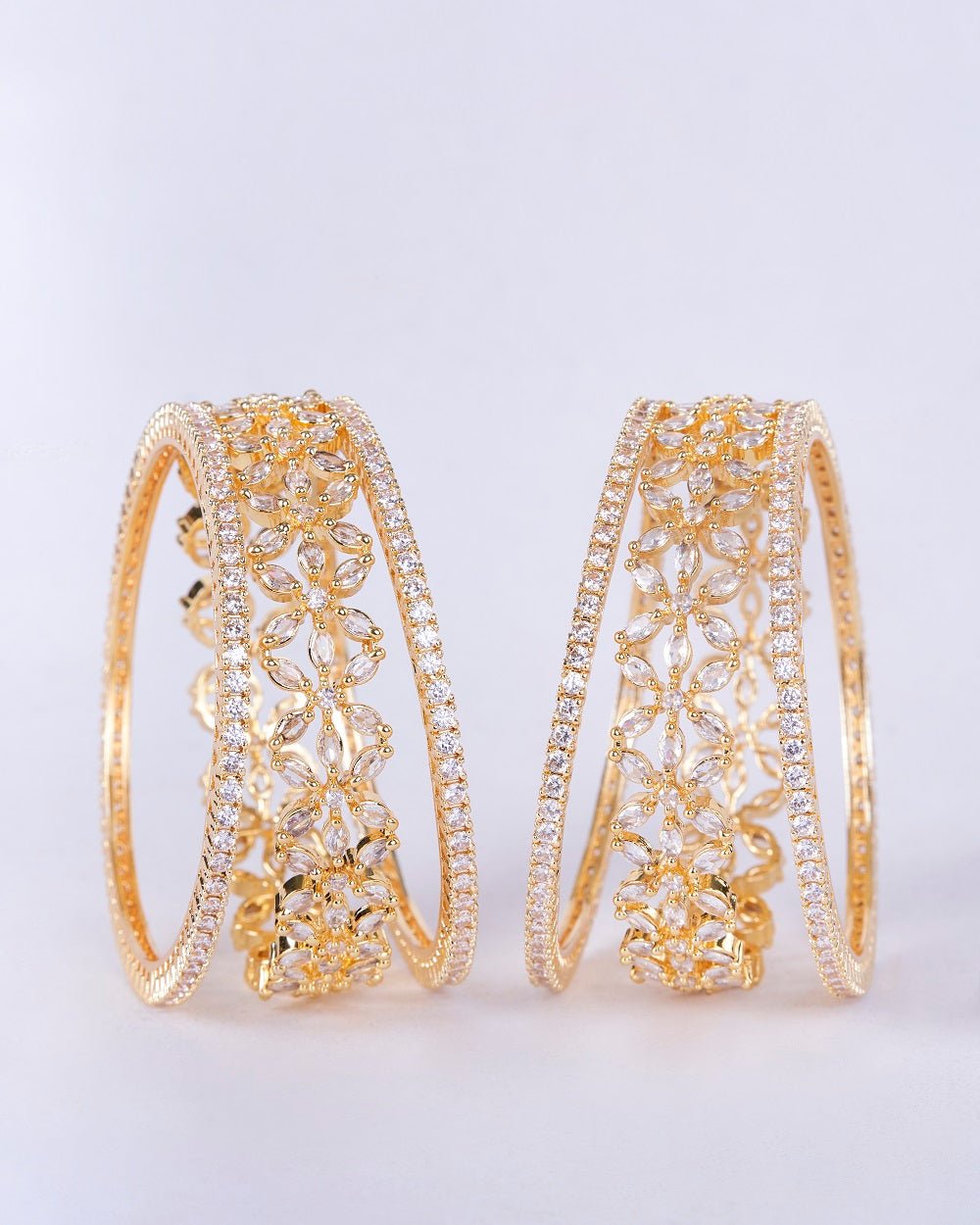 Opal Touch - Gilded Gold Grace Bangles (Pack of 6) - Bangles