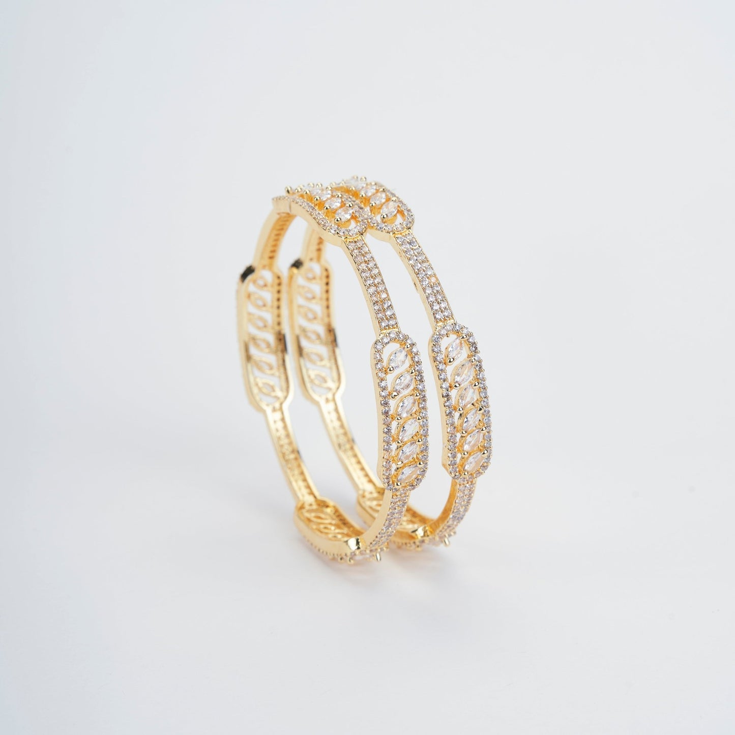 Opal Touch - Golden Sheen Bangles Set (Pack of 2) - Bangles