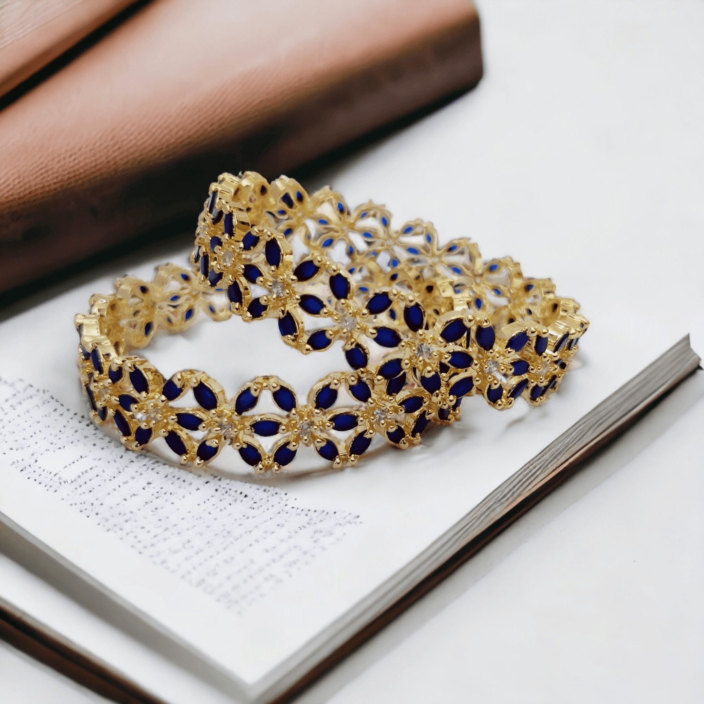 Star Gold Plated Bangles (Pack of 2) - Opal Touch