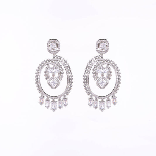 Opal Touch - Timeless Rhodium Studs - Earrings