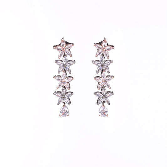 Opal Touch - Two-Tone Rose Silver Earrings - Earrings