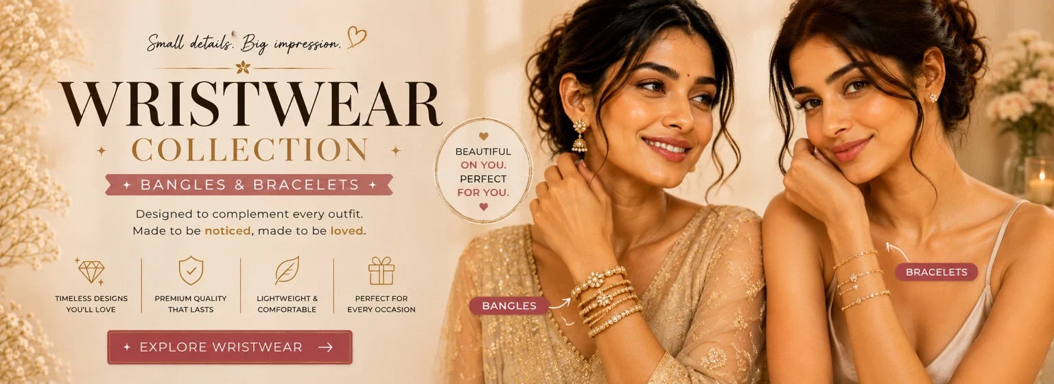 Stacked bangles styled with traditional Indian saree - Opal Touch