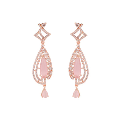 Pastel Pink Stud Earrings - Opal Touch