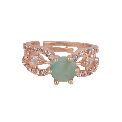 Mint Green Gemstone Ring - Opal Touch