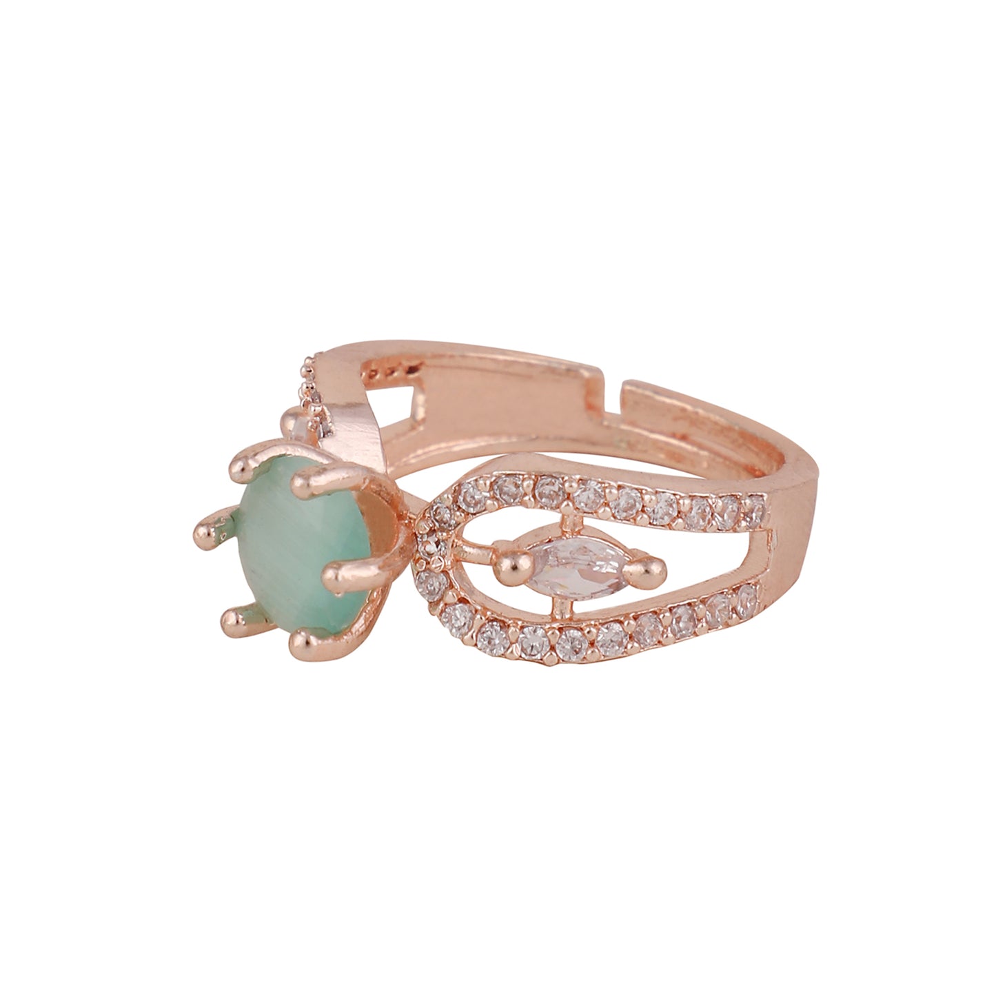 Mint Green Gemstone Ring - Opal Touch