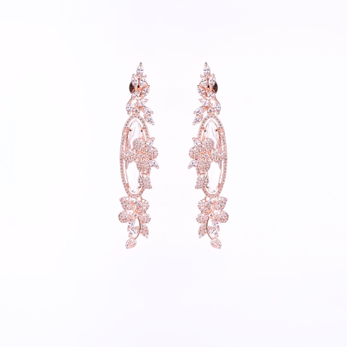 Rose Gold Serenade Earrings - Opal Touch