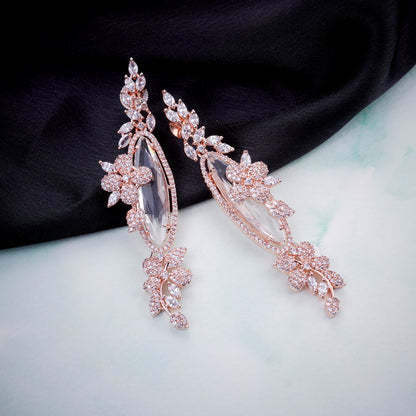 Rose Gold Serenade Earrings - Opal Touch