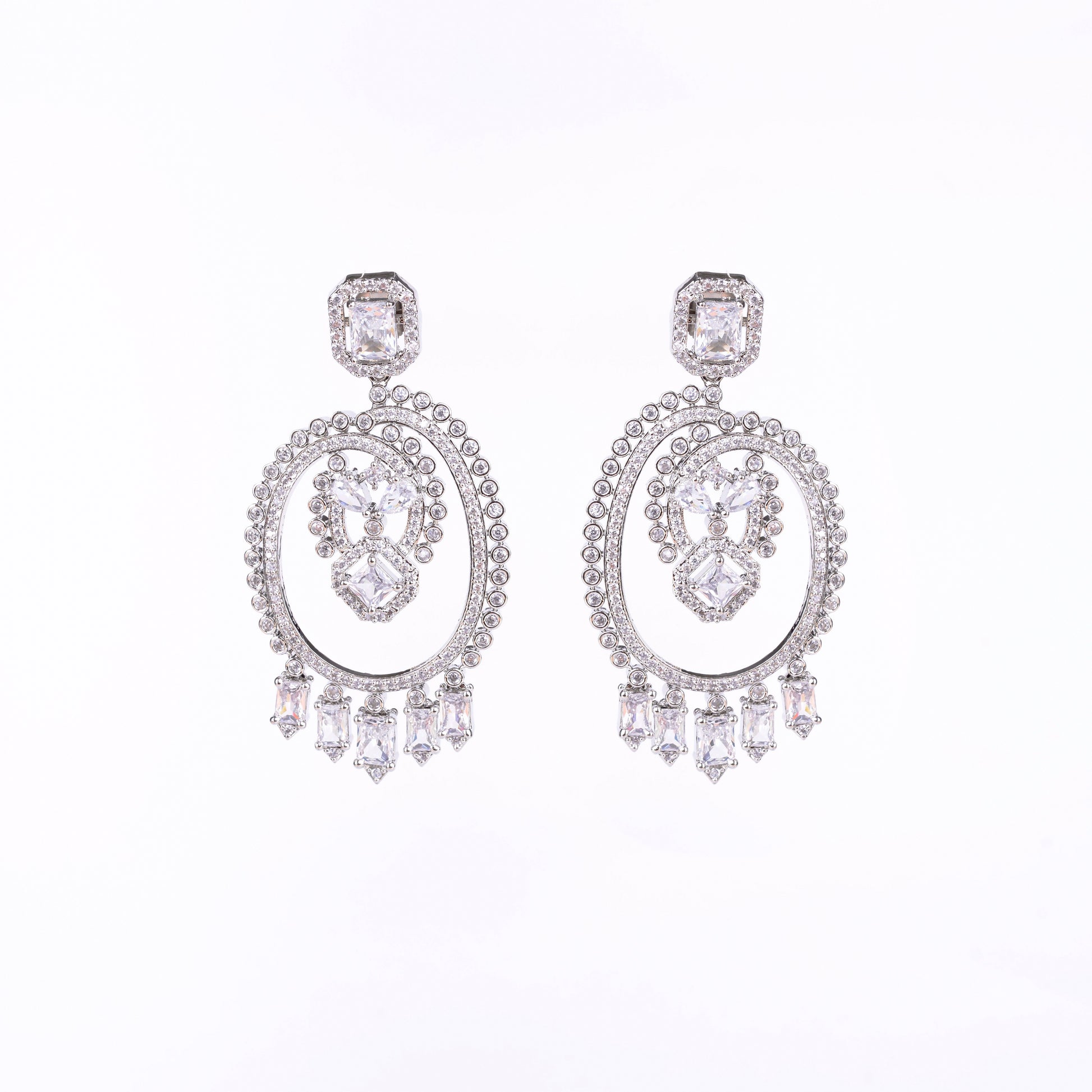 Timeless Rhodium Studs - Opal Touch