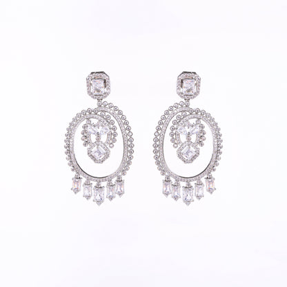 Timeless Rhodium Studs - Opal Touch