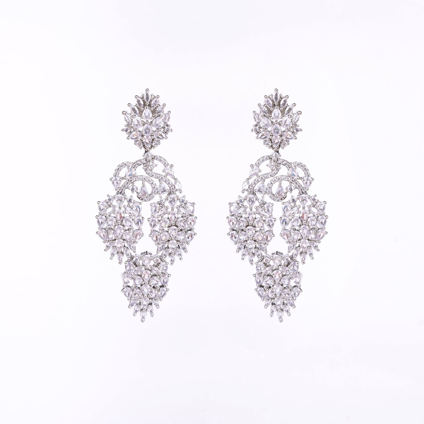 Divine Rhodium Studs - Opal Touch