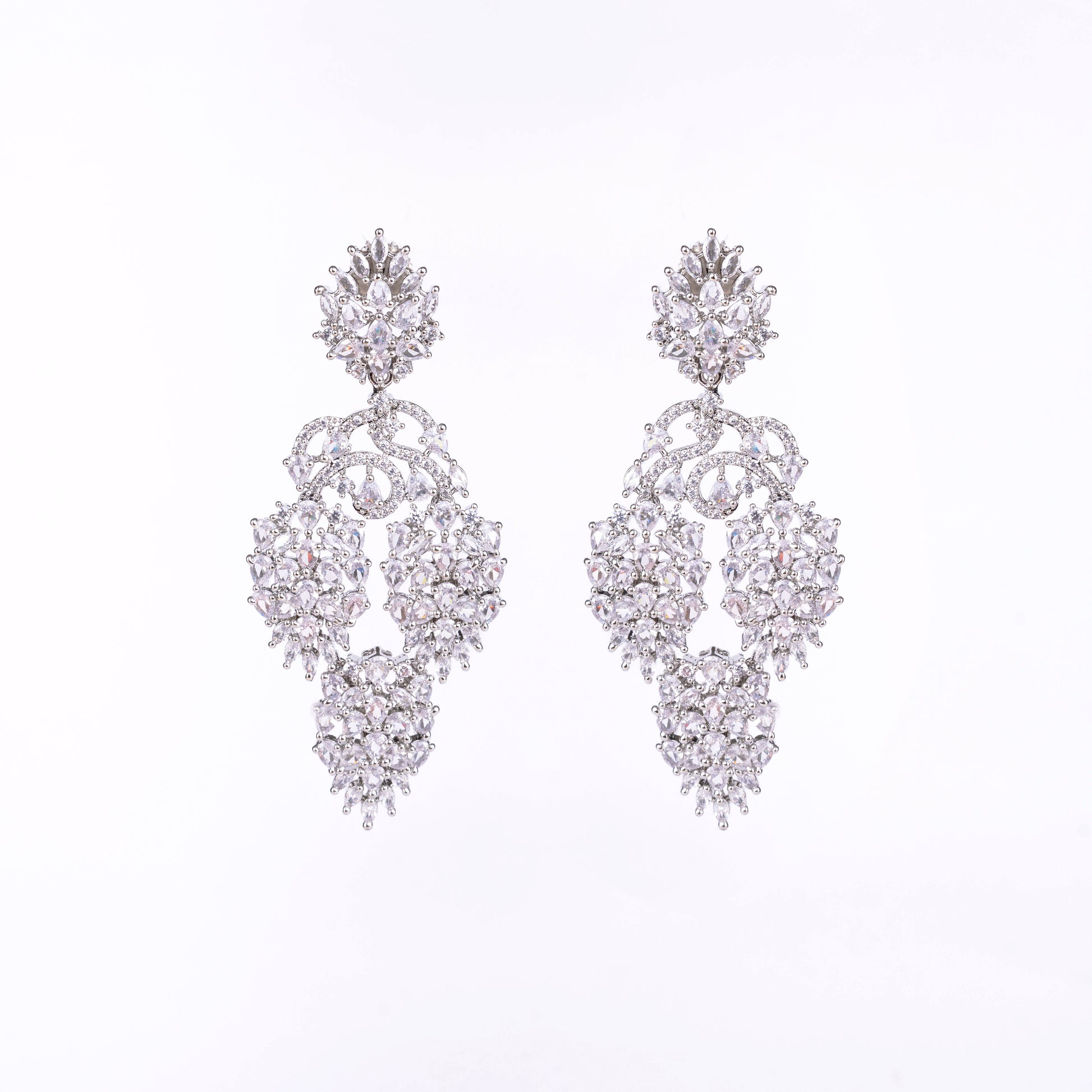 Divine Rhodium Studs - Opal Touch