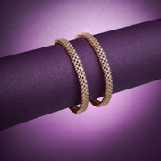 Opal Touch - 3 Line AD Studed Gold Plated Bangles (Pack of 2) - Bangles