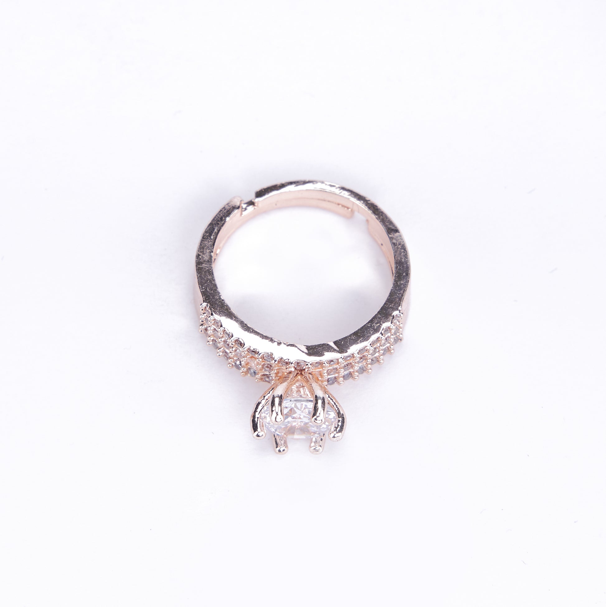 Rose Gold Wedding Elegance Ring - Opal Touch