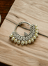 Opal Touch - 3.5x3cm Rhodium Pearl Nose Pin - Nose Pin