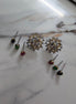 Earrings - 4 Color Interchangeable Glamour Golden Black Studs - Opal Touch