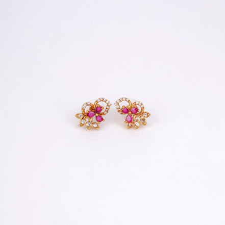 Studs - 4 Color Leafy Changeable Matte Black Studs - Opal Touch