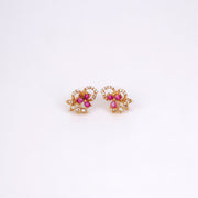 Studs - 4 Color Leafy Changeable Matte Black Studs - Opal Touch