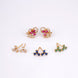 Studs - 4 Color Leafy Changeable Matte Black Studs - Opal Touch