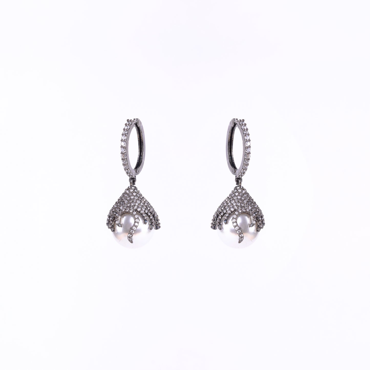 White Noir Earrings - Opal Touch