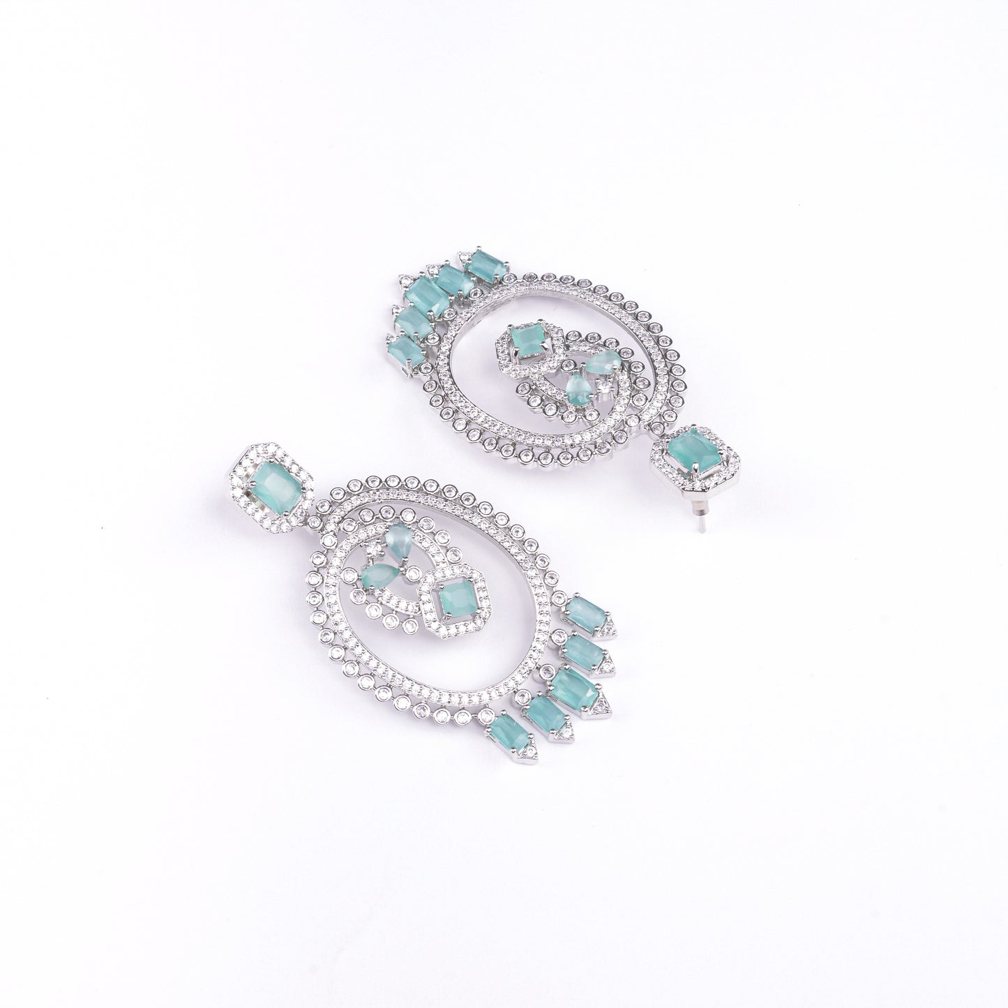 Green Cascade Studs - Opal Touch