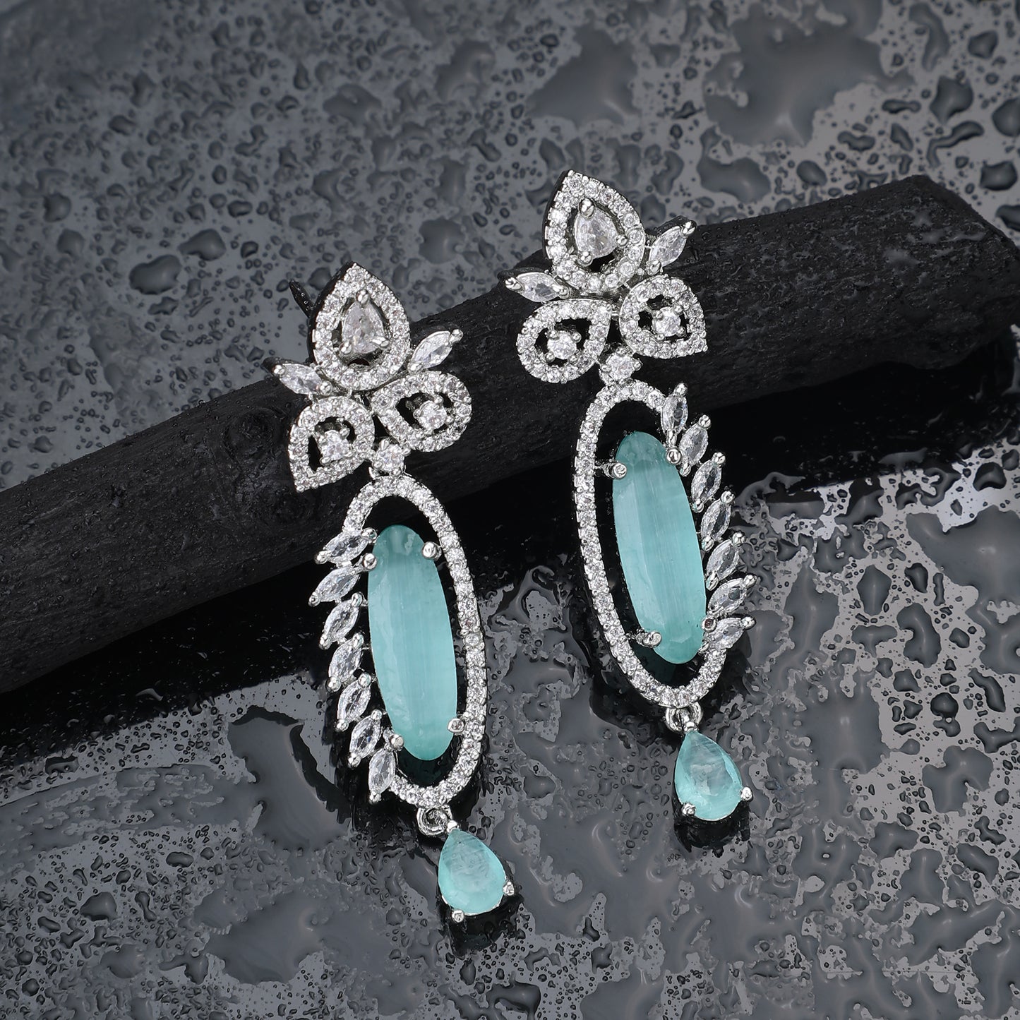 Fresh Mint Dangle Earrings - Opal Touch