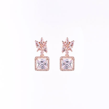 Rose Gold Harmony Earrings - Opal Touch