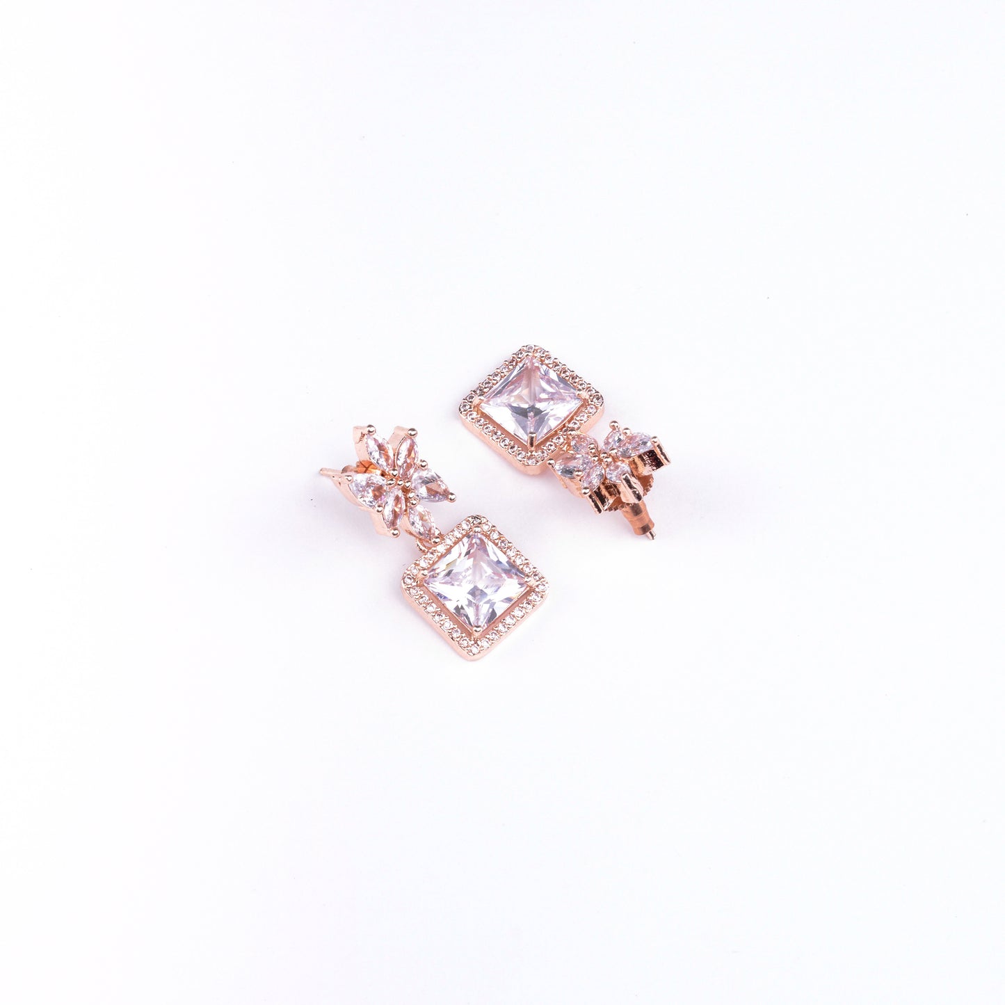 Rose Gold Harmony Earrings - Opal Touch