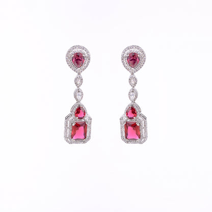 Crimson Romance Studs - Opal Touch