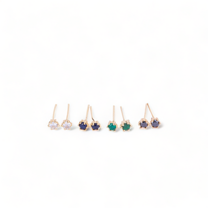 Gold Plated 5 Color Changeable Earrings - Opal Touch