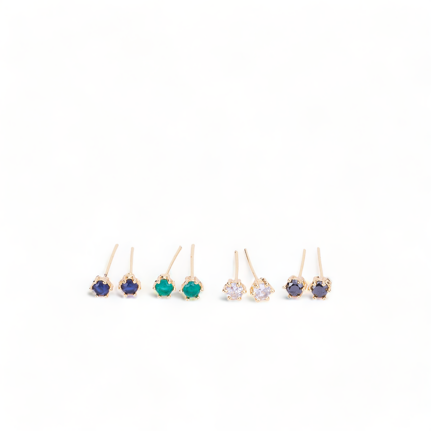 Gold Plated 5 Color Changeable Earrings - Opal Touch