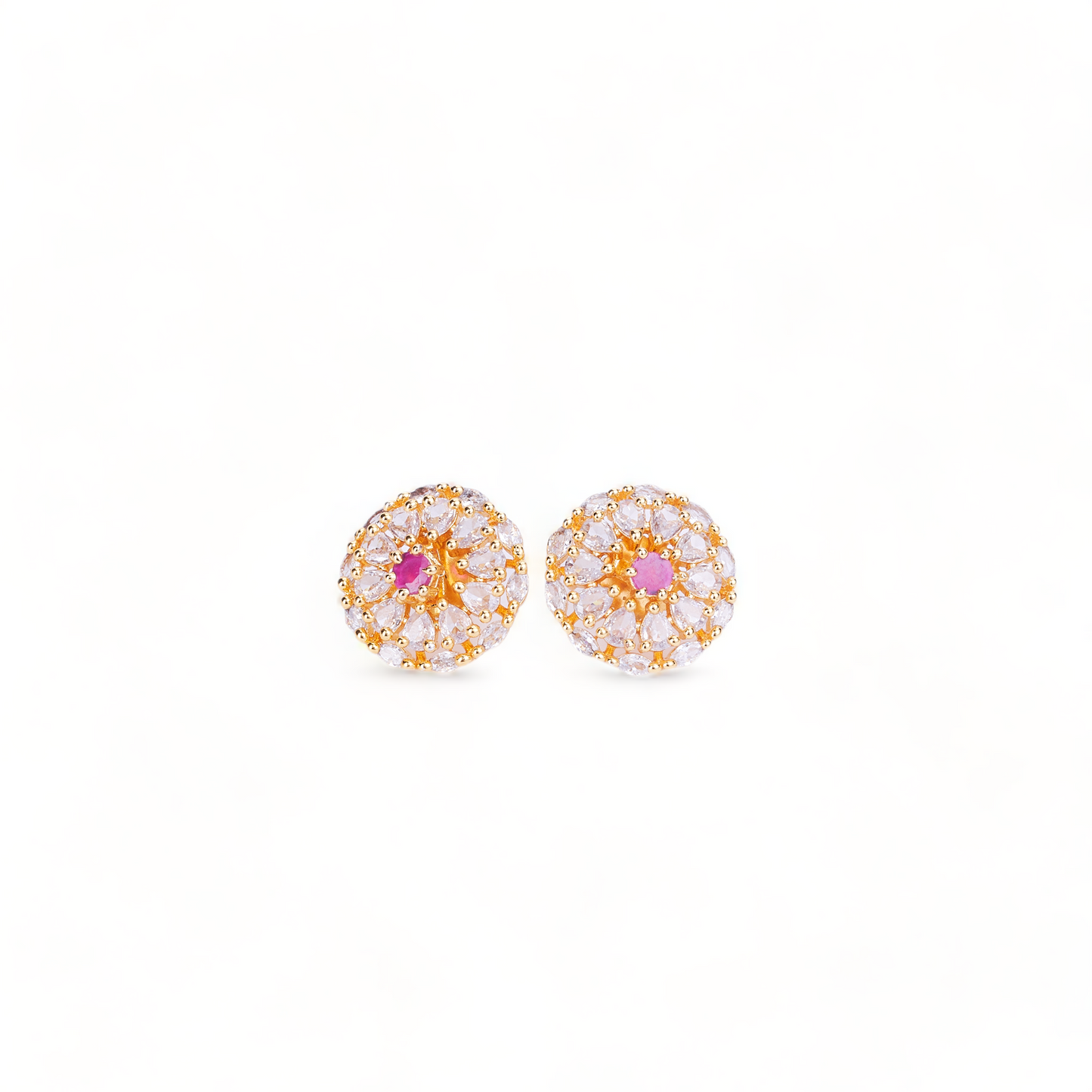 Gold Plated 5 Color Changeable Earrings - Opal Touch