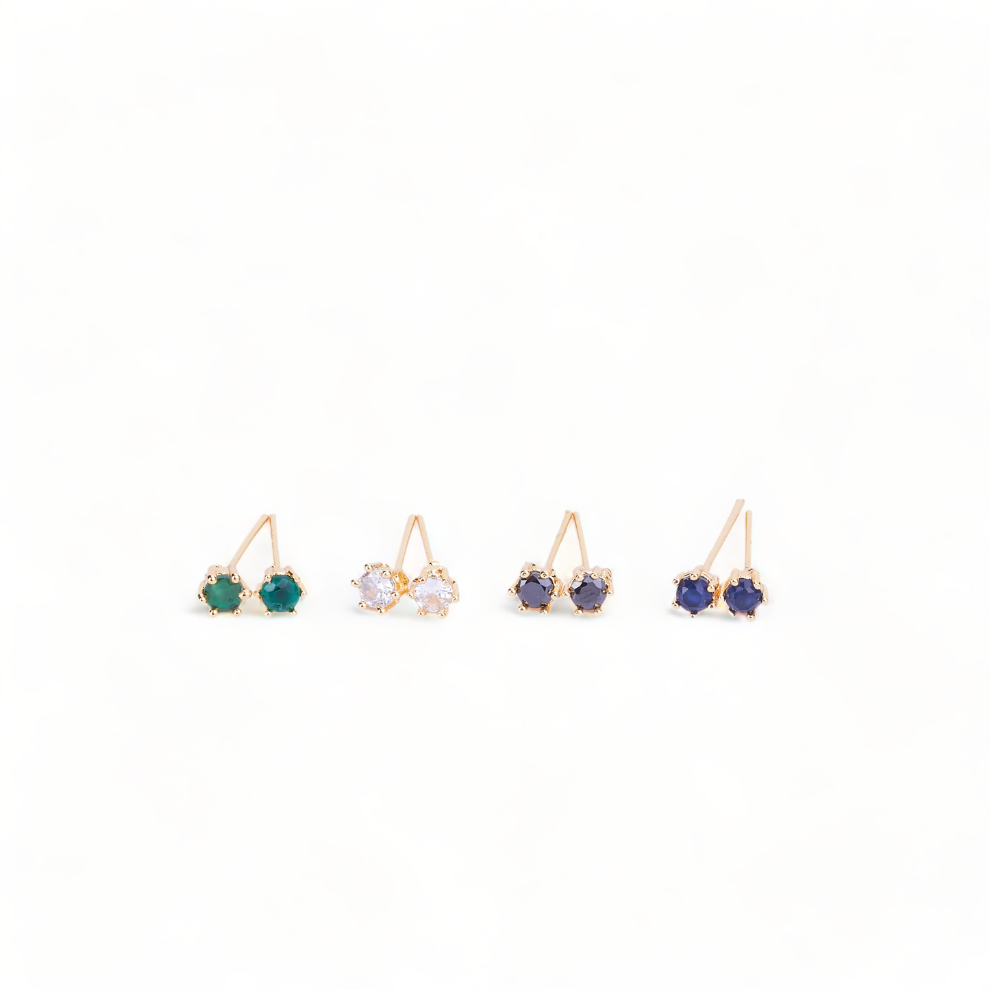 Gold Plated 5 Color Changeable Earrings - Opal Touch