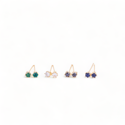 Gold Plated 5 Color Changeable Earrings - Opal Touch