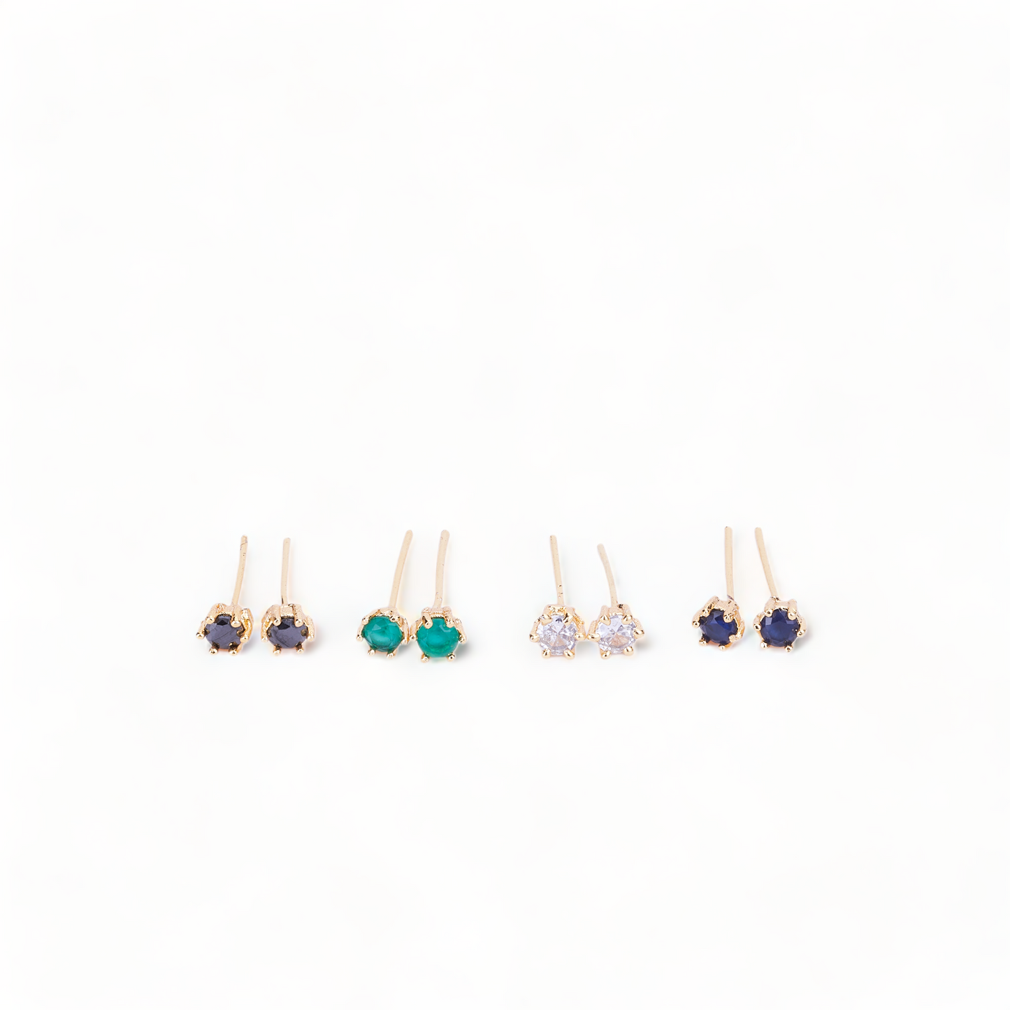 Gold Plated 5 Color Changeable Earrings - Opal Touch