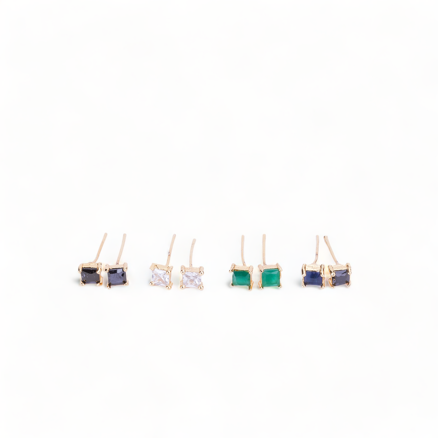 Gold Plated 5 Color Changeable Earrings - Opal Touch