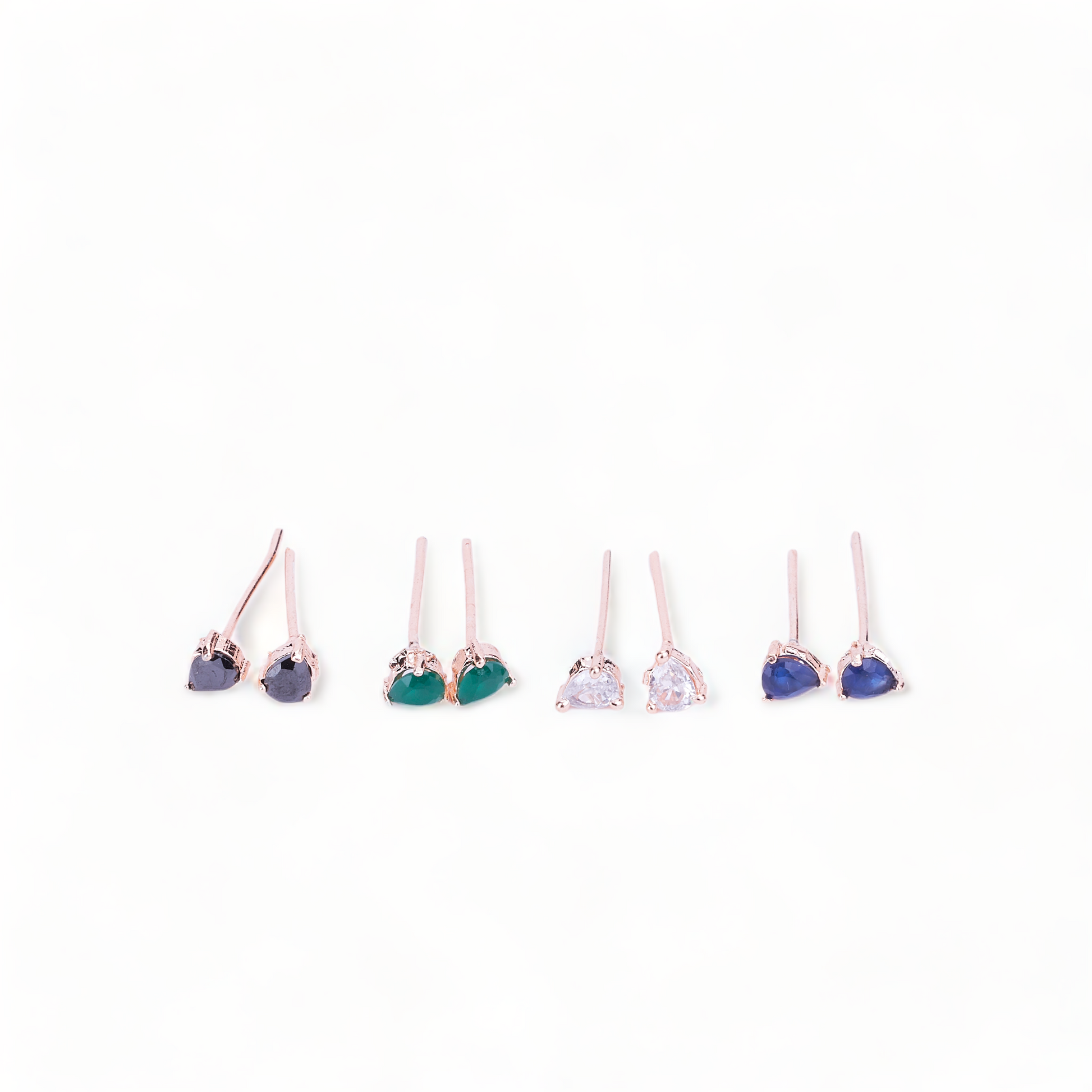 Rose Gold Plated 5 Color Changeable Earrings - Opal Touch