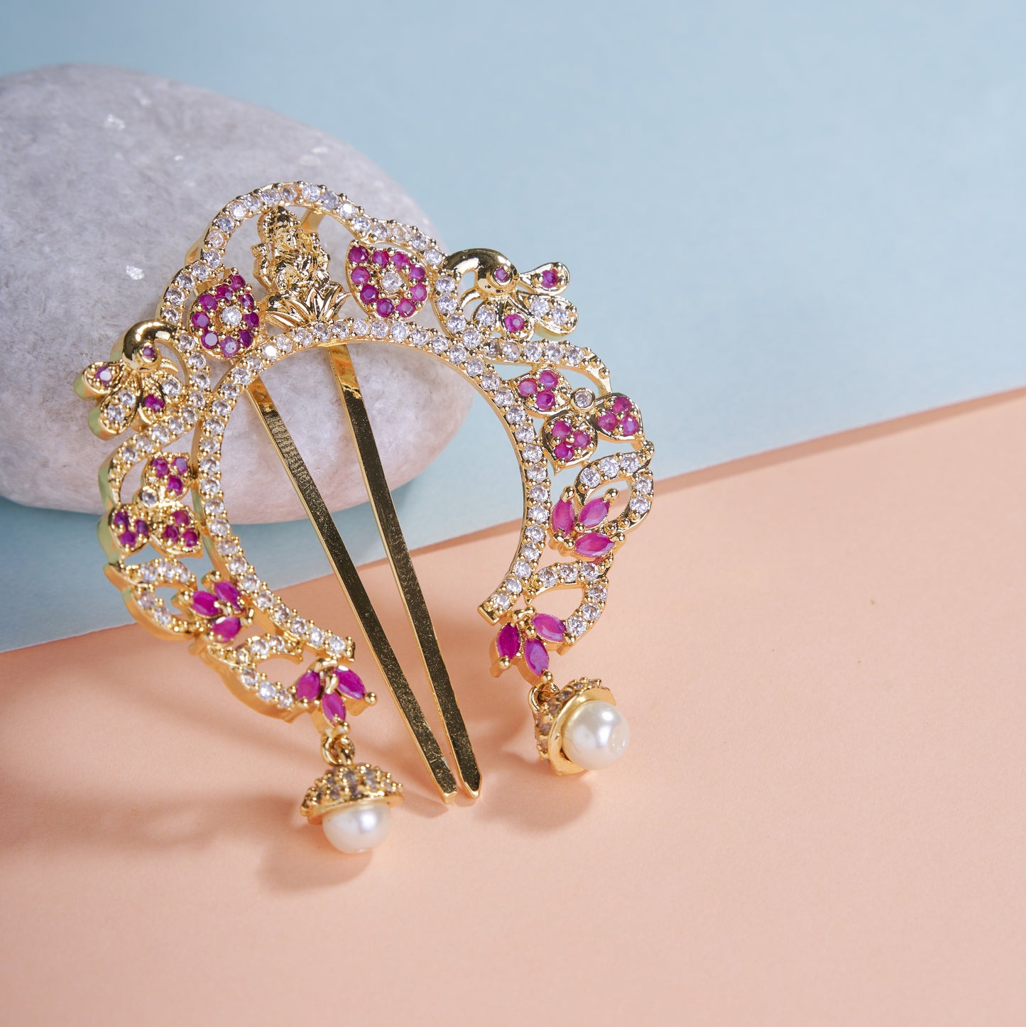 Enchanted Petals Juda Pin from OpalTouch featuring delicate floral designs with shimmering gemstones, perfect for adding a magical touch to special occasions.