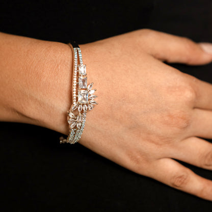 Luminous White Rhodium Bracelet