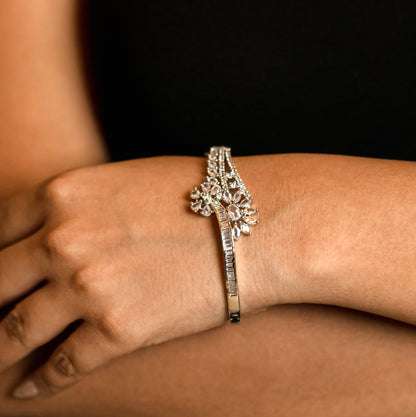 Women Wear Royal Charm White Rhodium Bracelet