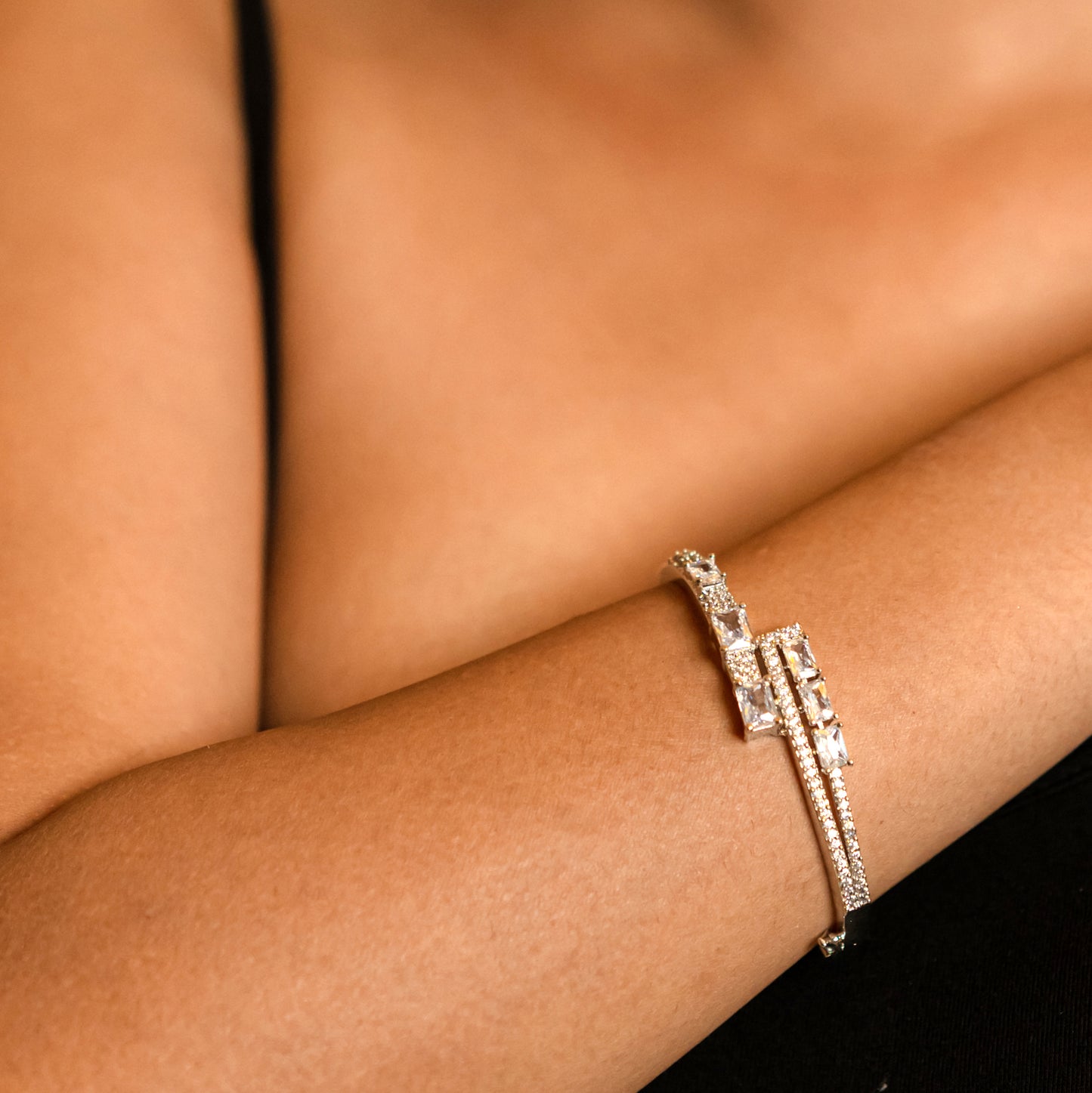 Classic White Rhodium Bracelet - Opal Touch