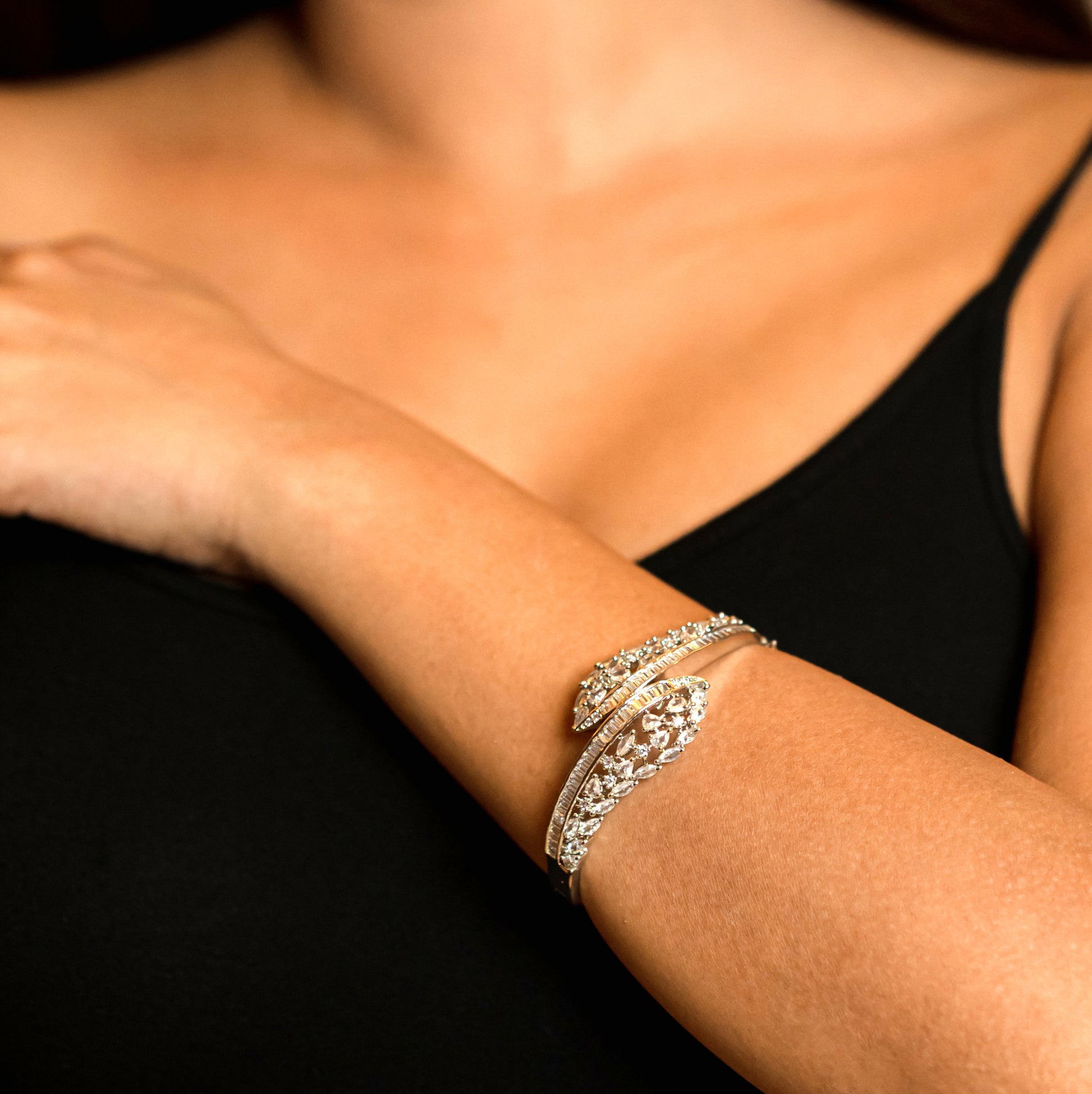 Fascinating White Rhodium Bracelet - Opal Touch