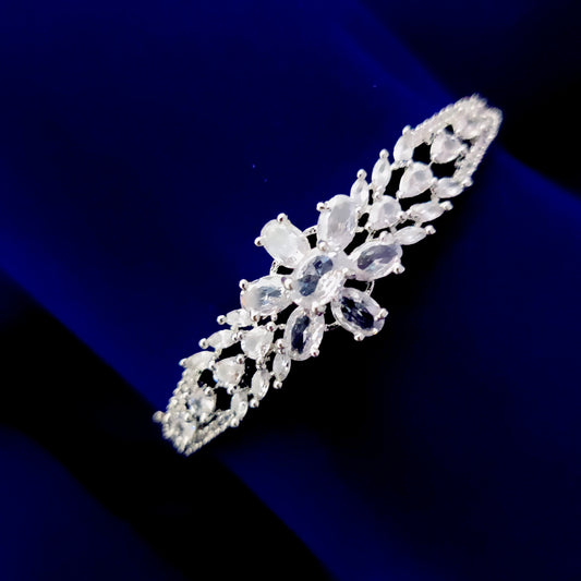 Regal White Rhodium Bracelet