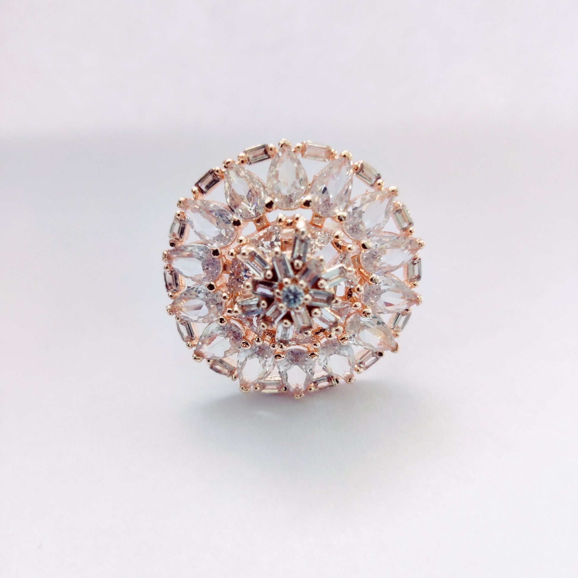 Ivory Whispers Rose Gold Ring - Opal Touch