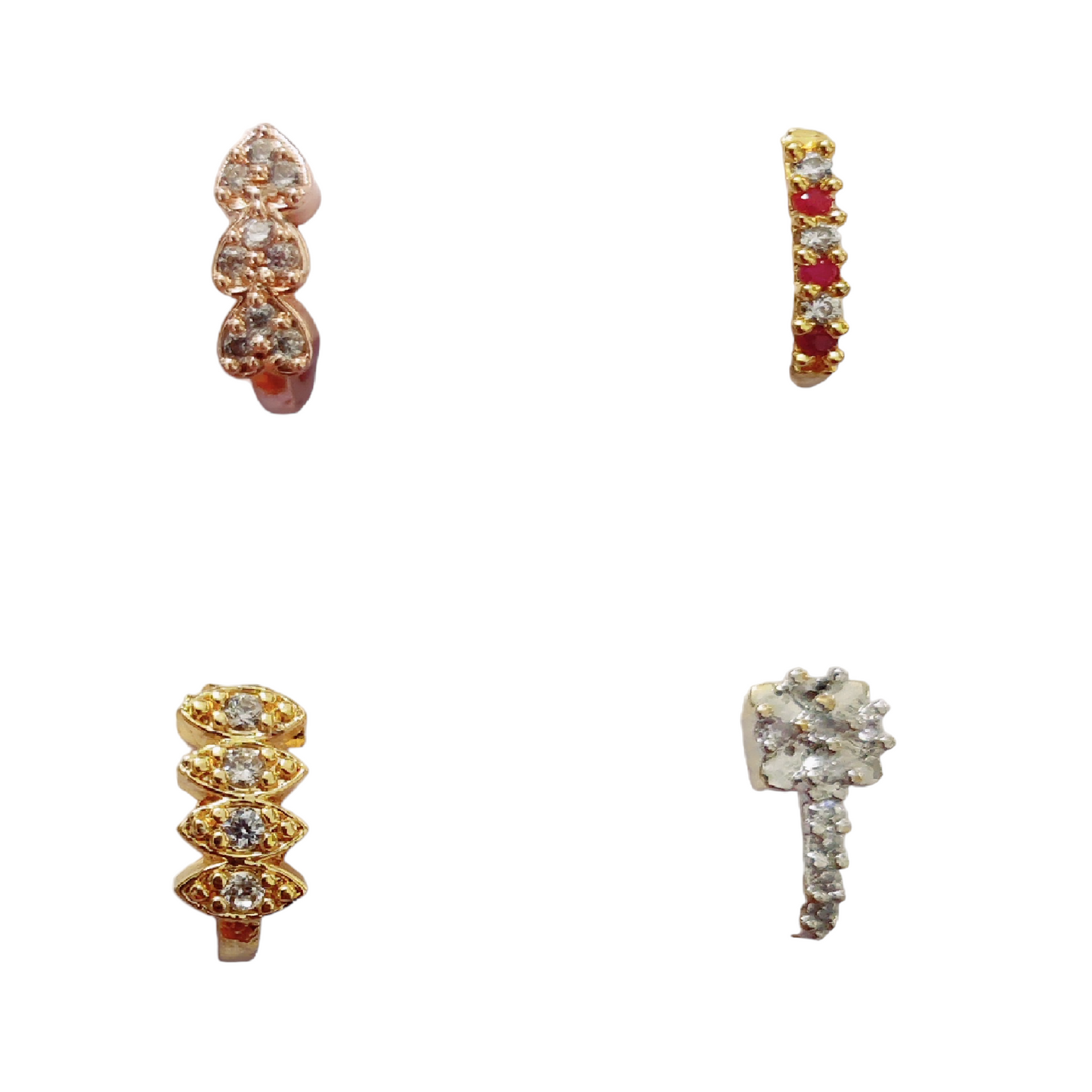 Multicolor Marvel Nose Pin Set (Pack of 4) - Opal Touch