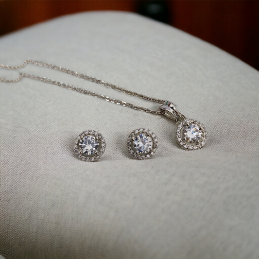 Playful Rhodium Locket Set with Star Charm