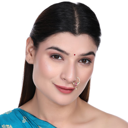 CZ Triple Tone Nose Pin